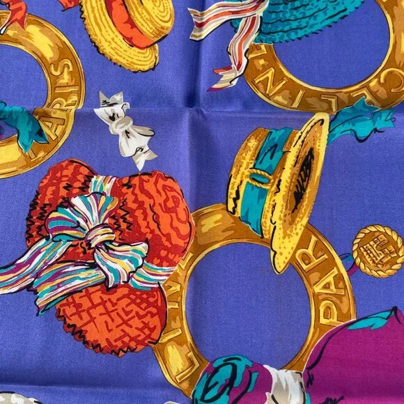 Celine Paris Cotton Scarf Hat Motif - Picture 6 of 13